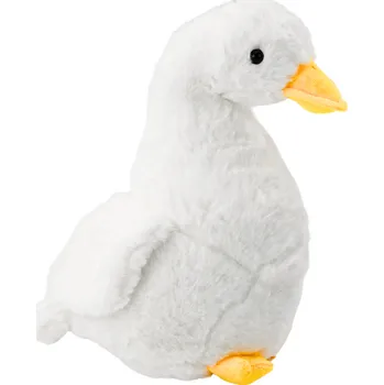 plyšák LEAN Toys Bílá plyšová husa Maskot plyšová kachna 30cm