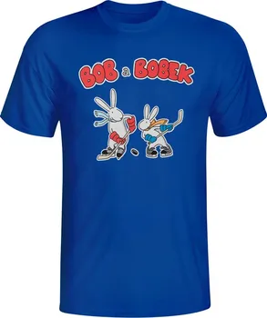 Chlapecké tričko Dětské tričko Bob a Bobek hokejisté modré