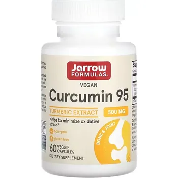 Přírodní produkt Jarrow Formulas Curcumin 95, extrakt z kurkumy, 500 mg, 60 rostlinných kapslí