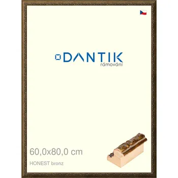 Rám na obraz DANTIK rámeček 60x80 | HONEST malá vysoká bronz (Plexi Čiré) (Vyrobeno s láskou u nás v DANTIKU)