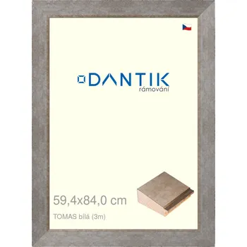 Rám na obraz DANTIK rámeček 59,4x84 | TOMAS bílá velká (Plexi Čiré) (Vyrobeno s láskou u nás v DANTIKU)