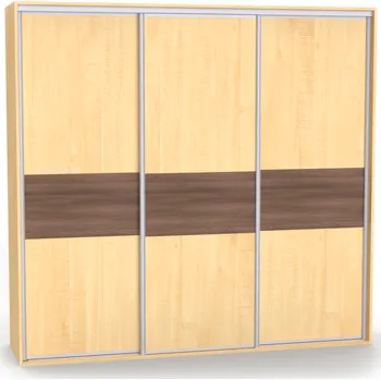 Šatní skříň Třídveřová šatní skříň ONYX 3 Dekor: Javor, Šířka: 220 cm, Výška: 240 cm