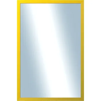 Zrcadlo DANTIK - Zarámované zrcadlo - rozměr s rámem cca 40x60 cm z lišty PASTELKA žlutá rovná (2561)