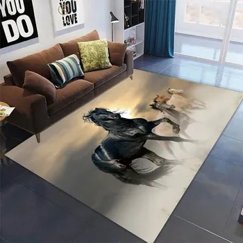 Koberec Koberec do dětského pokoje s 3D potiskem koně - 10,40 x 120 cm 16 x 47 palců