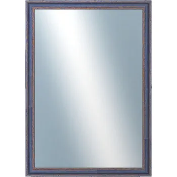 Zrcadlo DANTIK - Zarámované zrcadlo - rozměr s rámem cca 50x70 cm z lišty LYON modrá (2668)