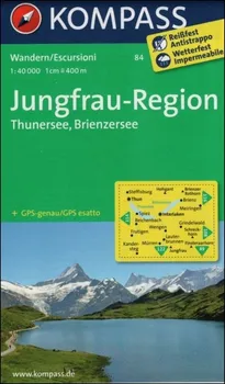 Jungfrau-Region, Thunersee, Brienzersee 1:40 000 - Nakladatelství Kompass Karten [DE] (2019, mapa)
