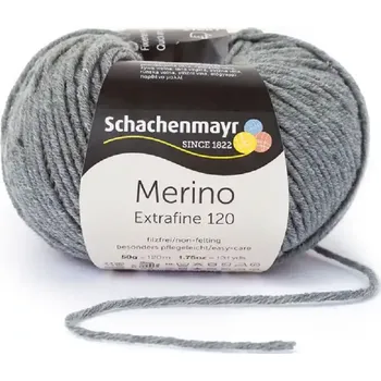 Příze Schachenmayr Merino extrafine 120 Šedá 192 (Příze Merino extrafine 120 Šedá 192)