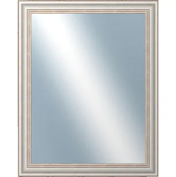 Zrcadlo DANTIK - Zarámované zrcadlo - rozměr s rámem cca 40x50 cm z lišty TOULON bílá velká (2665)