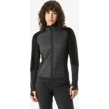 Pánská mikina QUECHUA Dámská turistická hybridní fleecová mikina MH 900 Mountain XL ČERNÁ