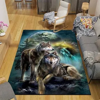 Koberec Koberec 3D vlk do obýváku a ložnice - 3,40 x 120 cm 16 x 47 palců