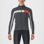Castelli – pánská bunda Mortirolo 6S, dark gray/silver gray-red reflex - M