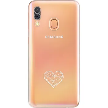 Odolné silikonové pouzdro iSaprio - čiré - Digital Love - Samsung Galaxy A40
