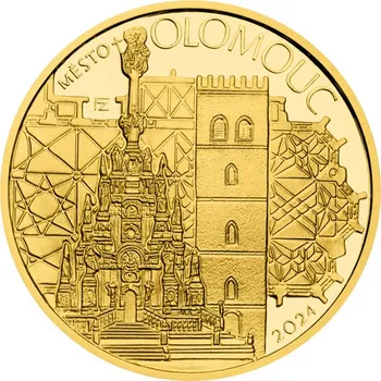 Sběratelství Česká mincovna Městská památková rezervace Olomouc 5000 Kč 1/2 oz 2024 zlatá mince Proof 15,55 g