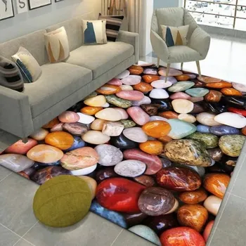 Koberec Koberec 3D tisk do obýváku | styl pláž - 7,140 x 200 cm 55 x 79 palců