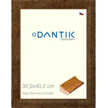 Rám na obraz DANTIK rámeček 30x40 | Saya Marrone sv.hnědá (Plexi Čiré) (Vyrobeno s láskou u nás v DANTIKU)