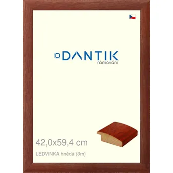 Rám na obraz DANTIK rámeček 42x59,4 | LEDVINKA hnědá (Plexi Čiré) (Vyrobeno s láskou u nás v DANTIKU)