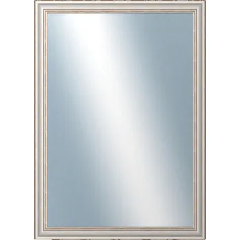 Zrcadlo DANTIK - Zarámované zrcadlo - rozměr s rámem cca 50x70 cm z lišty TOULON bílá velká (2665)