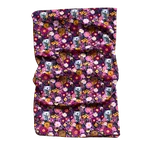 Dětský multifunkční šátek Neobyčejně.cz Květiny a medvěd - růžový velikost doplňků M