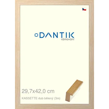 Rám na obraz DANTIK rámeček 29,7x42 | KASSETTE dub bělený (Plexi Čiré) (Vyrobeno s láskou u nás v DANTIKU)