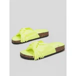 Neonově-žluté korkové pantofle F5, VELIKOST 38