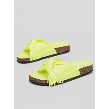 Dámské pantofle Neonově-žluté korkové pantofle F5, VELIKOST 38