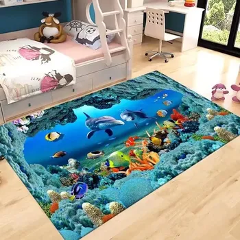 Koberec Dětský koberec s delfíny do koupelny - 16,60 x 90 cm 24 x 36 palců