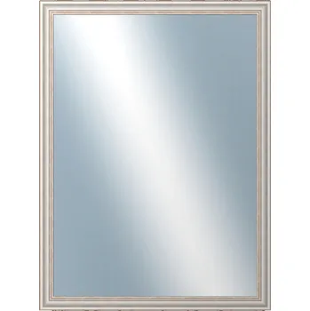 Zrcadlo DANTIK - Zarámované zrcadlo - rozměr s rámem cca 60x80 cm z lišty TOULON bílá velká (2665)