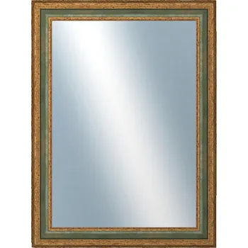Zrcadlo DANTIK - Zarámované zrcadlo - rozměr s rámem cca 60x80 cm z lišty HRAD zelená (3005)