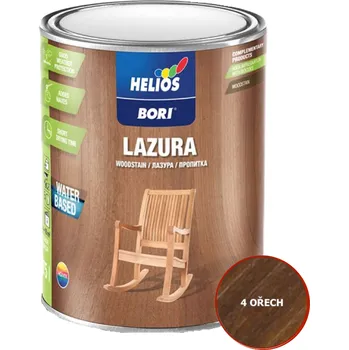 barva a nátěr na dřevo Helios Bori Vodouředitelná Lazura Barva: 4 Ořech, Objem: 2,5l
