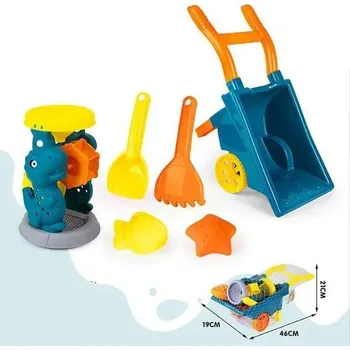 Hra na zahradu DOVOZ EU SADA HRAČEK NA PÍSEK S KOLEČKY 46 CM 5 KS