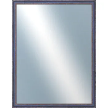 Zrcadlo DANTIK - Zarámované zrcadlo - rozměr s rámem cca 70x90 cm z lišty LYON modrá (2668)