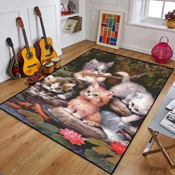 Koberec Protiskluzový koberec do dětského pokoje | styl kočka - 2,60 x 90 cm 24 x 36 palců