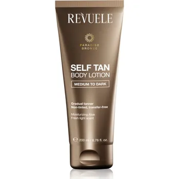 Samoopalovací přípravek Revuele Paradise Bronze Self Tan Body Lotion samoopalovací mléko pro postupné opálení odstín Medium To Dark 200 ml