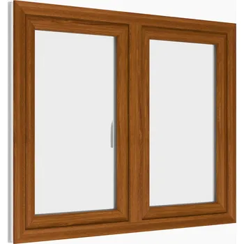 Okno Premium 6000 150x120 cm zlatý dub/bílé L 150x120 cm
