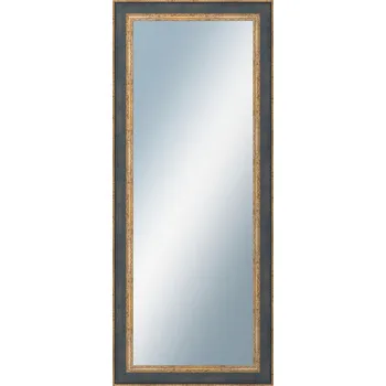 Koupelnový nábytek DANTIK - Zarámované zrcadlo - rozměr s rámem cca 50x120 cm z lišty ZVRATNÁ modrozlatá plast (3068)
