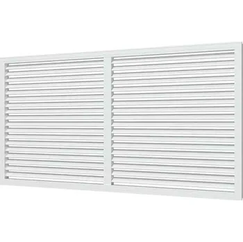 Větrací mřížka Větrací mřížka plastová 600x900 mm - šikmé nepohyblivé žaluzie - bílá - MIKAWI 59-0429