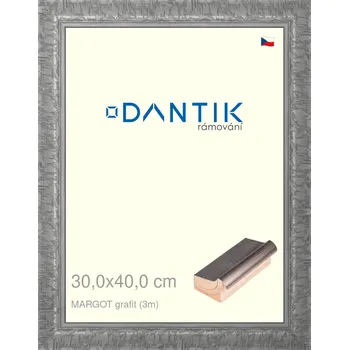 Rám na obraz DANTIK rámeček 30x40 | MARGOT grafit (Plexi Čiré) (Vyrobeno s láskou u nás v DANTIKU)