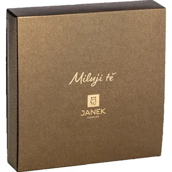 Cukrovinka JANKOVA luxusní dárková krabička s pralinkami s věnováním Vyberte variantu:: "Miluji tě"