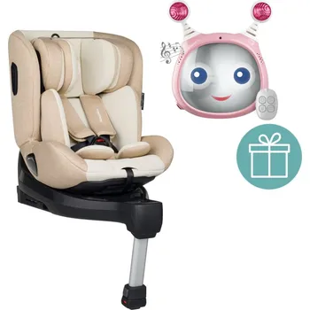 Autosedačka PETITE&MARS Autosedačka Reversal Pro i-Size 360° Caramel Brown 40-105 cm + Zrcátko Oly Pink 0m+