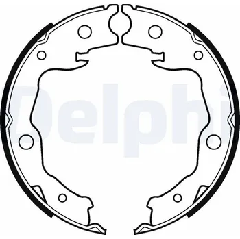 Brzdová čelist Sada brzdových čelistí, parkovací brzda DELPHI LS2116