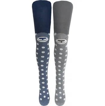 DOVOZ EU DÍVČÍ PUNČOCHÁČE MEDVÍDEK šedé Velikost: 116/122