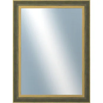 Koupelnový nábytek DANTIK - Zarámované zrcadlo - rozměr s rámem cca 60x80 cm z lišty ZVRATNÁ zelenozlatá plast (3070)