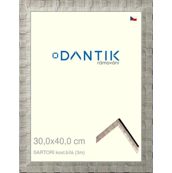 Rám na obraz DANTIK rámeček 30x40 | SARTORI kost.bílá (Plexi Čiré) (Vyrobeno s láskou u nás v DANTIKU)