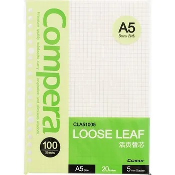 Zápisník Comix Náhradní listy do Kroužkového bloku Compera CLA51005 A5 Barva: Zelená