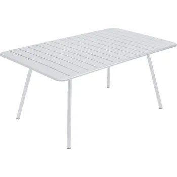 Zahradní stůl Bílý kovový stůl Fermob Luxembourg 165 x 100 cm