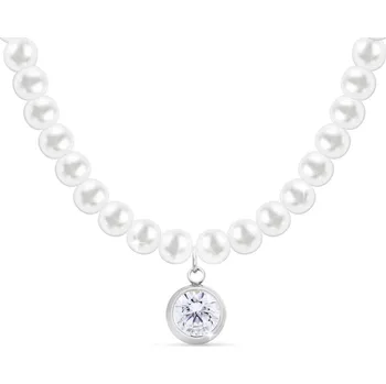 Řetízek biju Perličkový řetízek z chirurgické oceli se zirkonem 3002064