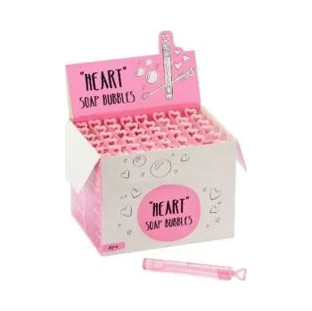 Party dekorace Svatební bublifuk se srdíčkem - RŮŽOVÝ - 48 KS - SVATBA