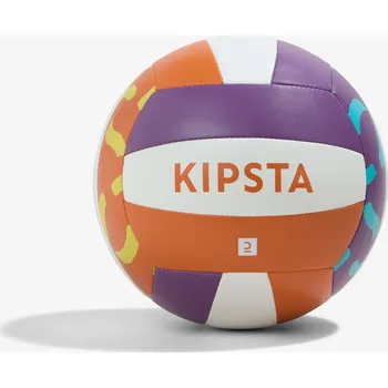 Fotbalový míč KIPSTA Míč na beach volejbal BV100 Classic velikost 3 3 BEZBARVÁ|ORANŽOVÁ