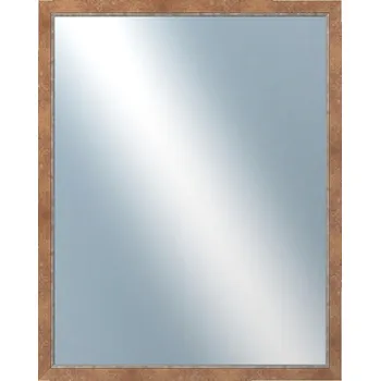 Zrcadlo DANTIK - Zarámované zrcadlo - rozměr s rámem cca 40x50 cm z lišty TOMAS měděná (2937)