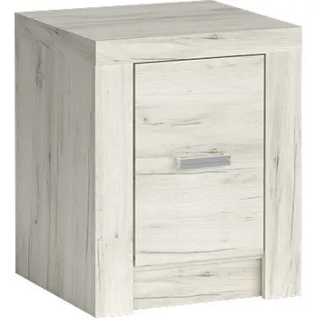 Noční stolek Noční stolek SWED levý, jasan bílý + vyzvednutí ZDARMA